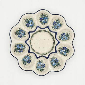 Teller Eier-Teller Osterteller aus Bunzlauer Keramik handbemalt Ø 28 cm