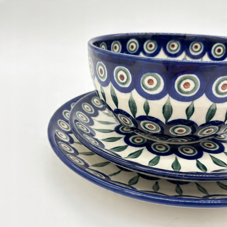 Kuchenteller Handgefertigter Bunzlauer Keramik Teller 23,5 cm