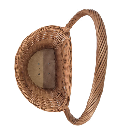 Einkaufswagen aus Weide Klein 44x32x90 cm Transportkorb mit Rollen