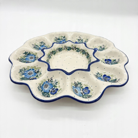 Teller Eier-Teller Osterteller aus Bunzlauer Keramik handbemalt Ø 28 cm