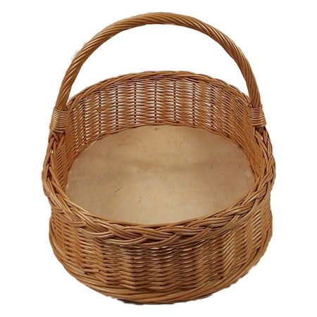 Weidentablett mit Henkel Braun Oval ca. 52x40x35 cm