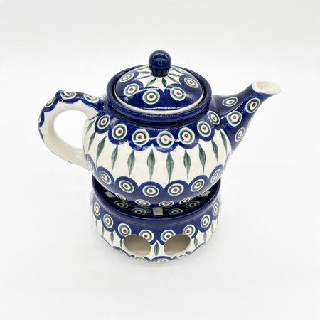 Teekanne Set Kanne und Teelichthalter Stövchen Bunzlauer Keramik 250 ml