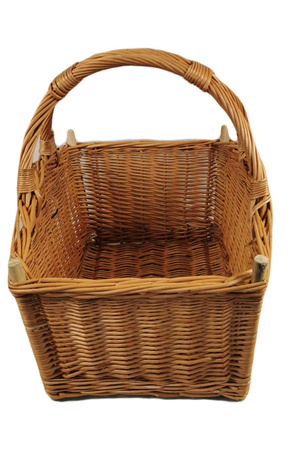 Kaminholzkorb aus Weide Braun 60x38x53 cm