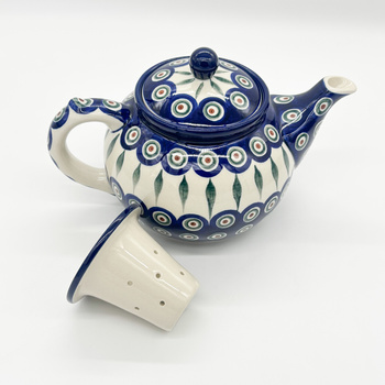 Teekanne Bunzlauer Keramik Teekanne Handbemalt Handgemacht 0,9l