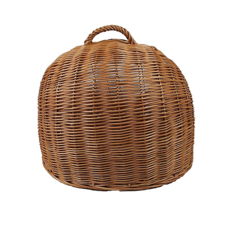 Transportkorb aus Weide für Tiere Braun Gr. S 45x35x44 cm abnehmbares Metall-Gitter