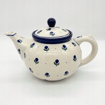 Teekanne Bunzlauer Keramik Teekanne mit Sieb Handgemalt Handgemacht