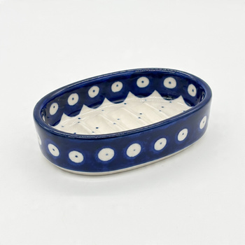 Handbemalte Seifenschale aus Bunzlauer Keramik. Traditionelles Design.