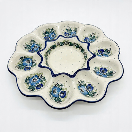 Teller Eier-Teller Osterteller aus Bunzlauer Keramik handbemalt Ø 28 cm