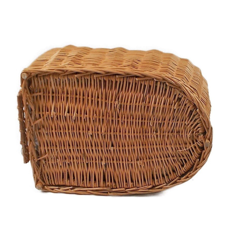 Transportkorb aus Weide mit Kissen 40x32x40 cm Käfig für Katze Hund