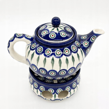 Teekanne Set Kanne und Teelichthalter Stövchen Bunzlauer Keramik 250 ml