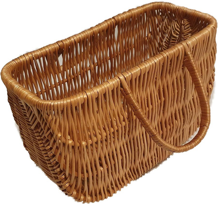 Einkaustasche aus Weide Braun 40x20x37 cm Picknikkorb Weidenkorb Geflochten