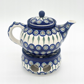 Teekanne Set Kanne und Teelichthalter Stövchen Bunzlauer Keramik 250 ml