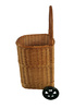 Einkaufswagen aus Weide Gross 46x40x92 cm Transportkorb mit Rollen