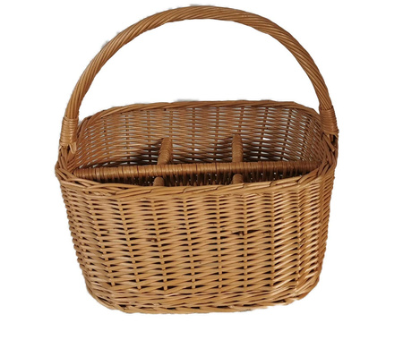 Flaschenkorb aus Weide 6 Flaschen Braun 38x29x37 cm