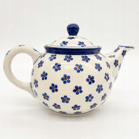 Teekanne Handgemachte Kanne handbemalt Blumen Bunzlauer Keramik 0,9l