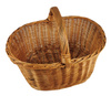 Einkaufskorb aus Weide Pilzkorb Groß Oval Braun 48x37x39 cm