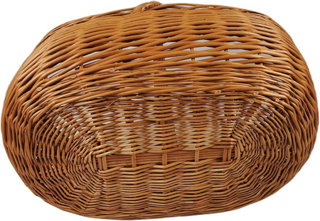 Einkaufskorb aus Weide Groß Oval Braun 55x37x42 cm