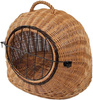 Transportkorb aus Weide für Tiere Braun Gr. L 55x45x47cm abnehmbares Metall-Gitter