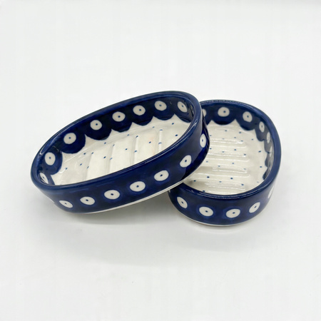 Handbemalte Seifenschale aus Bunzlauer Keramik. Traditionelles Design.