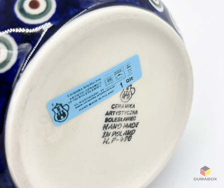 Bunzlauer Keramik Krug 2l Traditionelles Muster, Handbemalt