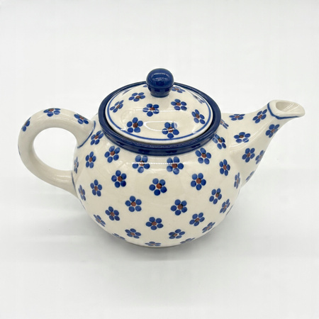 Teekanne Handgemachte Kanne handbemalt Blumen Bunzlauer Keramik 0,9l