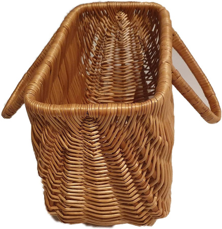 Einkaustasche aus Weide Braun 40x20x37 cm Picknikkorb Weidenkorb Geflochten