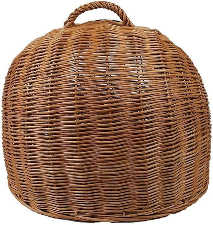 Transportkorb aus Weide für Tiere Braun Gr. XL 60x47x50 cm abnehmbares Metall-Gitter 