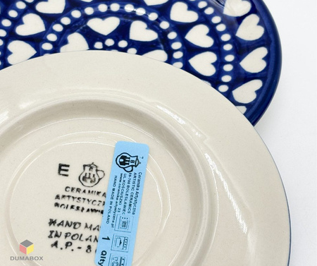 Handgefertigte Tasse mit Untertasse Bunzlauer Keramik