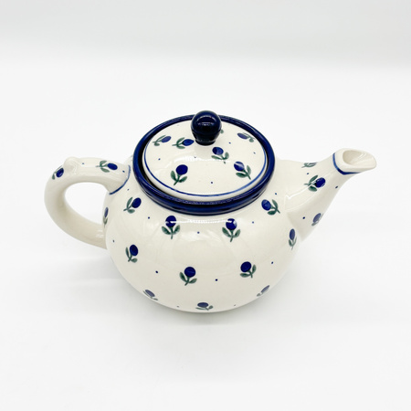 Teekanne Bunzlauer Keramik Teekanne mit Sieb Handgemalt Handgemacht