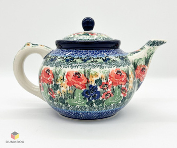 Handgemachte Teekanne Kanne handbemalt Bunzlauer Keramik