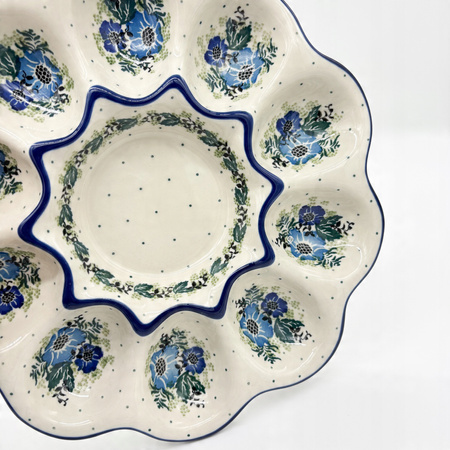 Teller Eier-Teller Osterteller aus Bunzlauer Keramik handbemalt Ø 28 cm