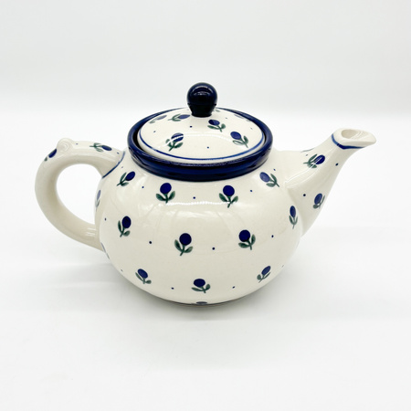 Teekanne Bunzlauer Keramik Teekanne mit Sieb Handgemalt Handgemacht