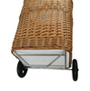 Einkaufswagen aus Weide Gross 46x40x92 cm Transportkorb mit Rollen