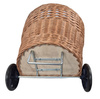 Einkaufswagen aus Weide Klein 44x32x90 cm Transportkorb mit Rollen