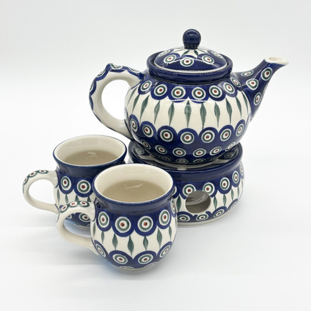 Handgefertigte Bunzlauer Keramik Tasse, Becher 450 ml