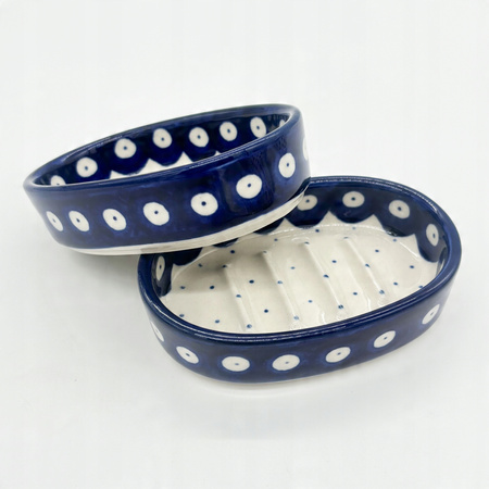 Handbemalte Seifenschale aus Bunzlauer Keramik. Traditionelles Design.