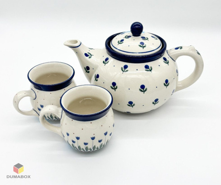 Handgemachte Teekanne Kanne handbemalt Bunzlauer Keramik