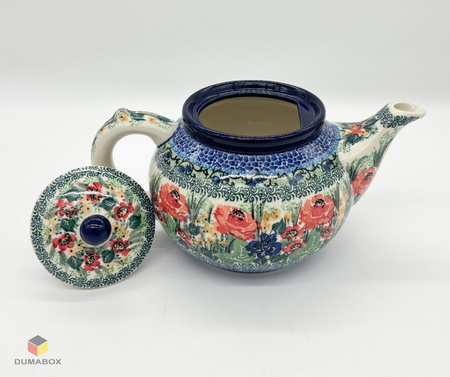 Handgemachte Teekanne Kanne handbemalt Bunzlauer Keramik