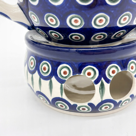 Teekanne Set Kanne und Teelichthalter Stövchen Bunzlauer Keramik 250 ml