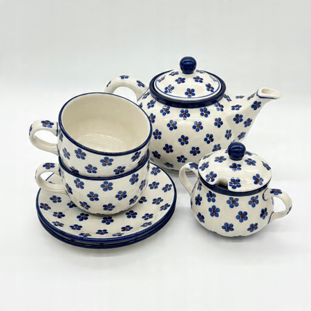 Tasse Handgefertigte Tasse mit Untertasse Bunzlauer Keramik 200 ml