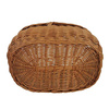 Einkaufskorb aus Weide Pilzkorb Oval Braun 46x32x35 cm