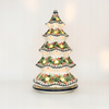 Teelichthalter Keramik-Lampion in Tannenbaumform Handgemacht 24,5 cm