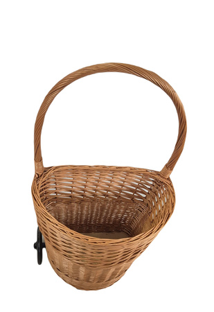 Einkaufswagen aus Weide Klein 44x32x90 cm Transportkorb mit Rollen