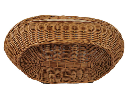 Kaminholzkorb aus Weide mit Jute 65x40x35 cm