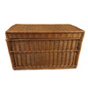 Truhe mit Deckel aus Weide braun natur 90x54x50 cm