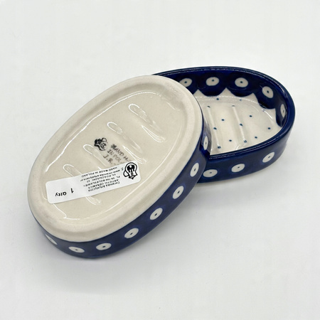 Handbemalte Seifenschale aus Bunzlauer Keramik. Traditionelles Design.