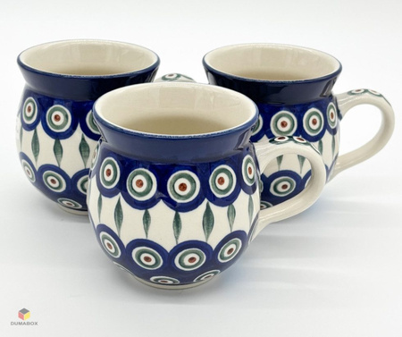 Handgefertigte Bunzlauer Keramik Tasse, Becher 450 ml