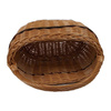 Einkaufskorb/Autokorb aus Weide Braun Oval 42x28x43 cm