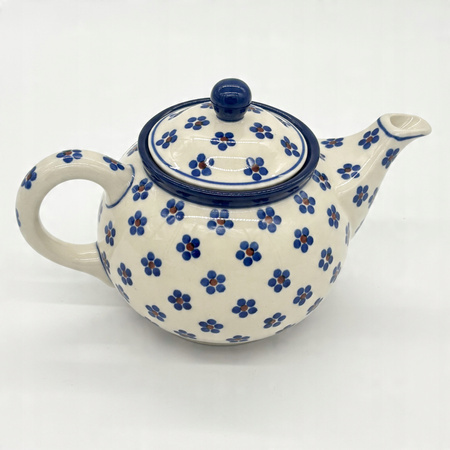 Teekanne Handgemachte Kanne handbemalt Blumen Bunzlauer Keramik 0,9l