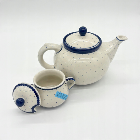 Zuckerdose Elegante Zuckerdose aus Bunzlauer Keramik – handbemalt und handgemacht